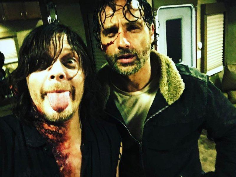 walking dead norman reedus tonguing andrew lincoln