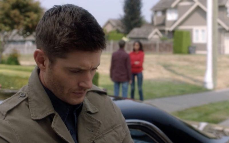 supernatural dean winchester sitting on baby looking down