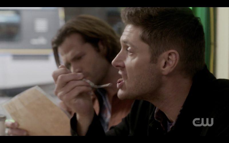 dean winchester shoving pie in his mouth supernatural frog scorpion