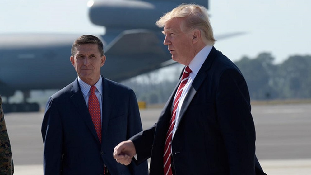 donald trump overcompensates on michael flynn flip with tweets 2017 images