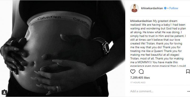 khloe kardashian pregnant belly with tristan boyfriend