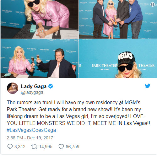 lady gaga goes las vegas with shows