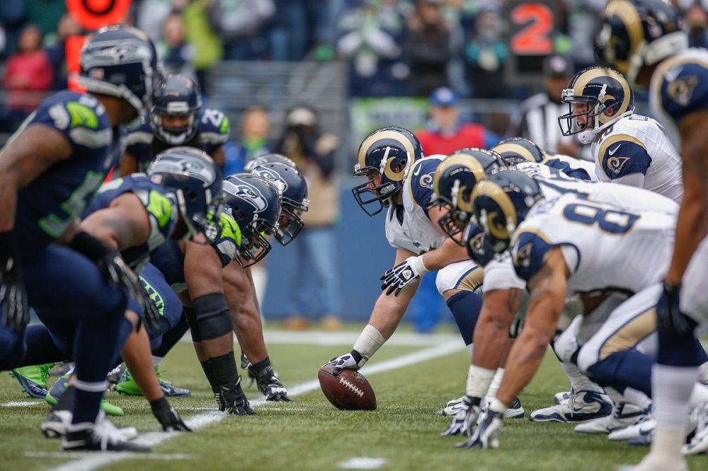 los angeles rams vs seattle seahawks for nfc west control 2017 images
