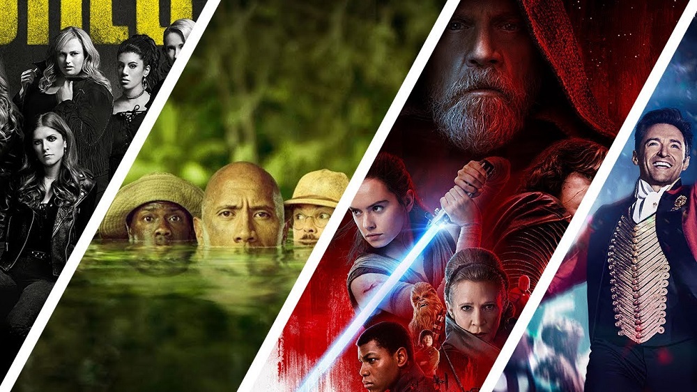 star wars the last jedi and jumanji dominate holiday box office weekend 2017 images