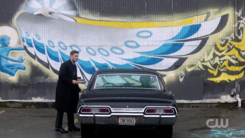 supernatural dean winchester with baby and big mural 1309