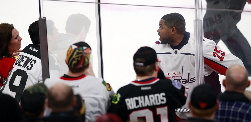 capitals devante smith pelly disgusted by NHL fans racial taunts 2018 images