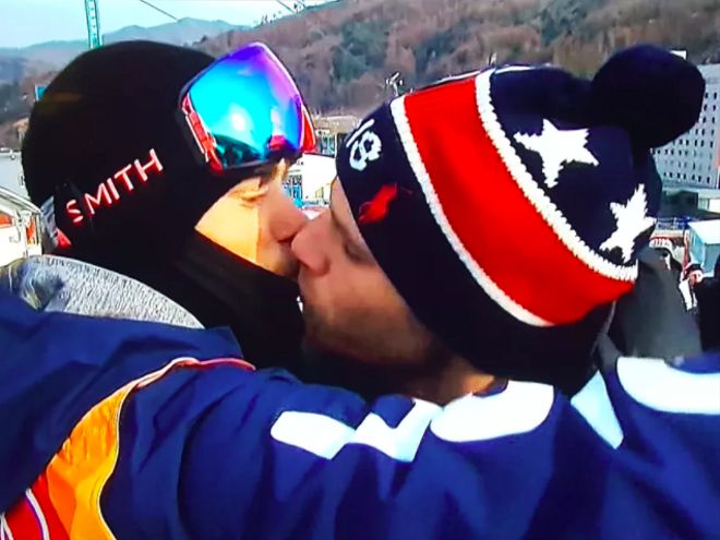 olympics gets gay kiss treatment