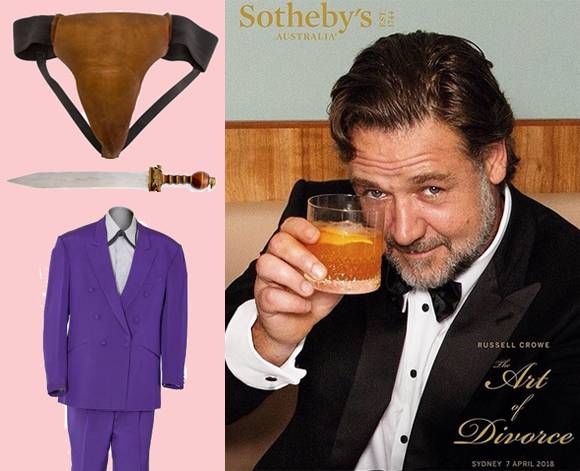 russell crowe art of divorce auction