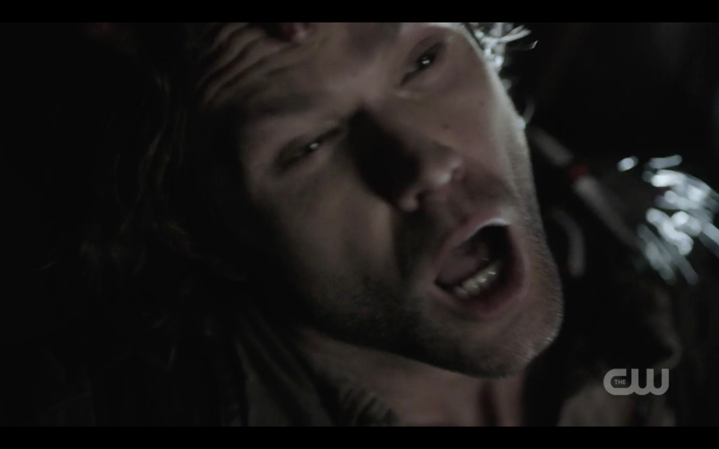 sam winchester reacts to having throat torn up by vampire supernatural
