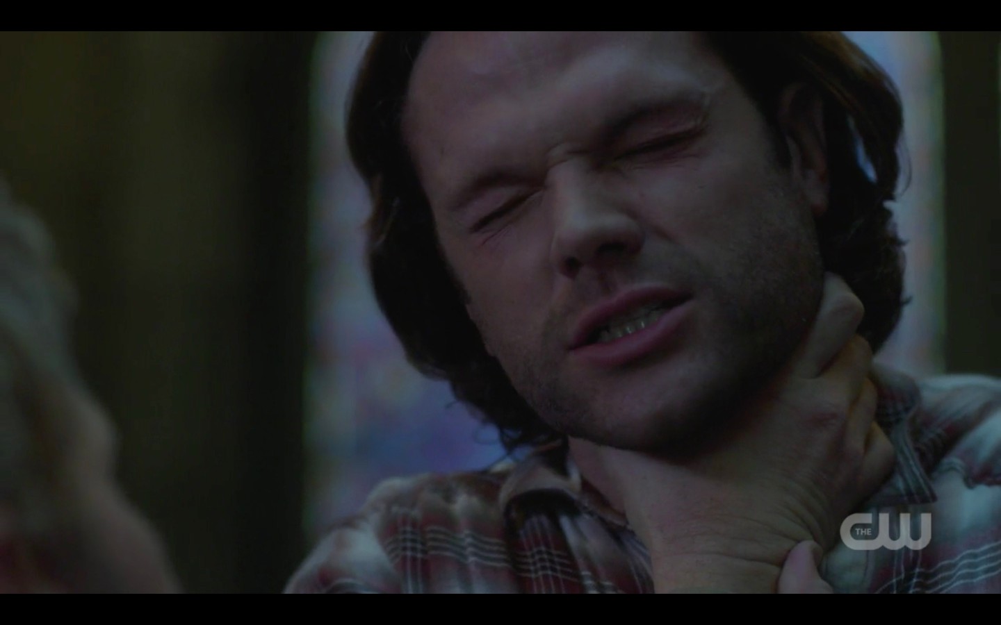 supernatural sam winchester getting choked by lucifer let the good times roll