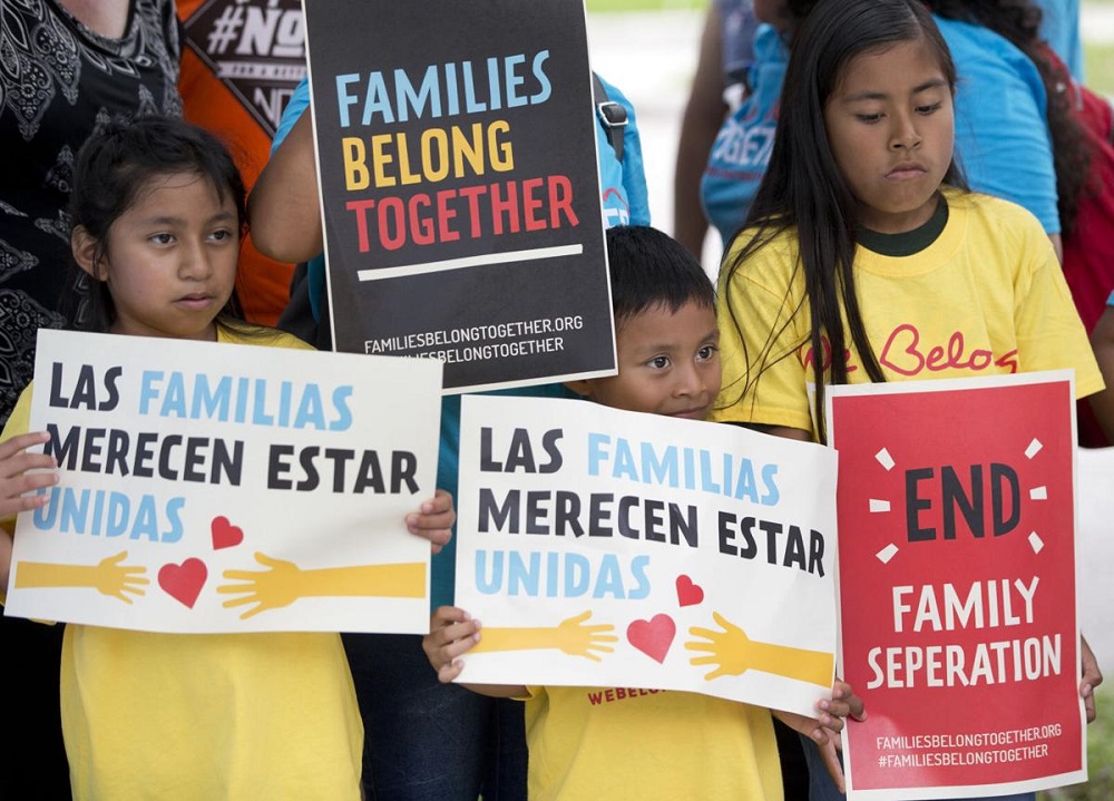 under pressure donald trump ends immigration family separation 2018 images