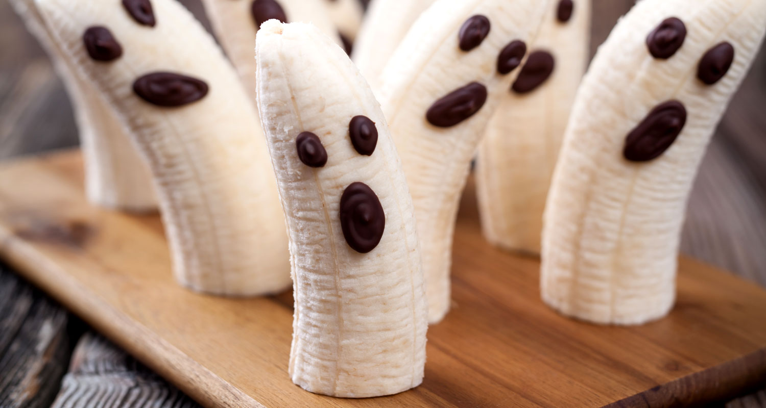 halloween banana ghosts for party kids