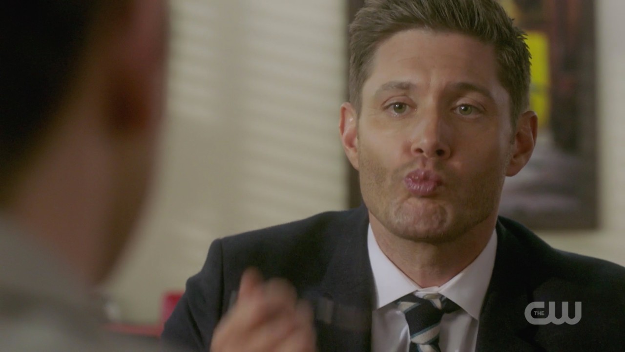dean winchester mouth full of pie with jack supernatural 1406