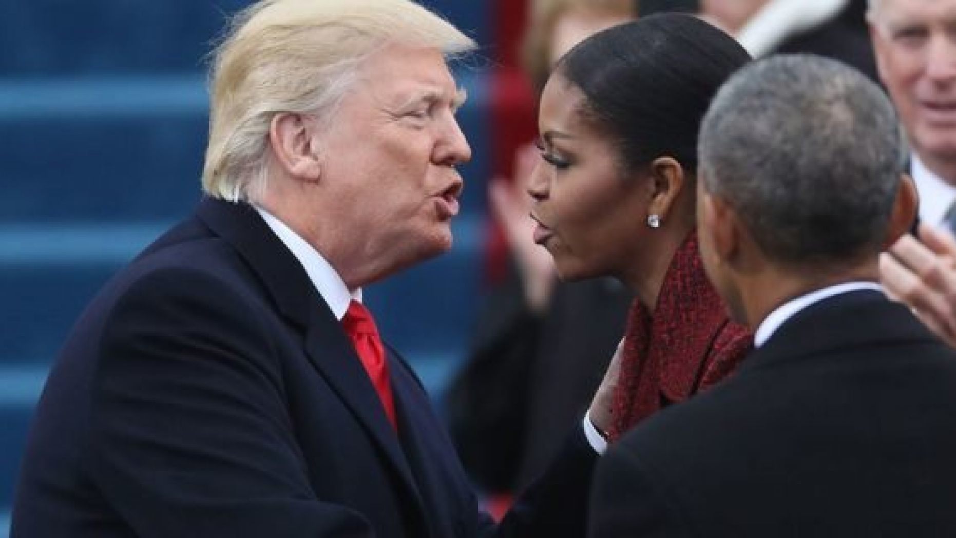 michelle obama kissing donald trump