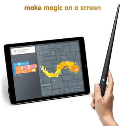 Harry Potter Wand Coding Kit in action for boys holiday gifts