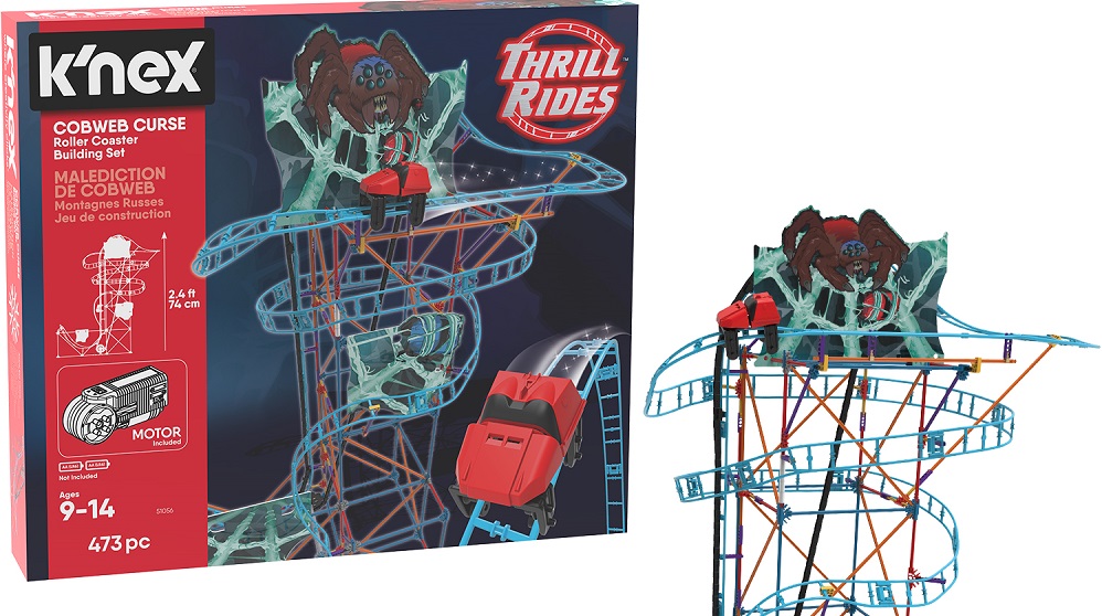 K'NEX Thrill Rides Cobweb Curse Roller Coaster Building Set 473 hottest boy toys 2018