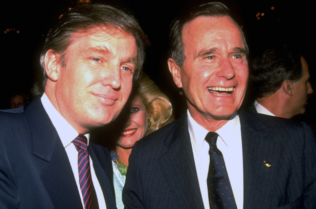donald trump with george h bush images