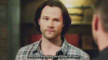 sam winchester looking at dean given our odds lately spn 1409