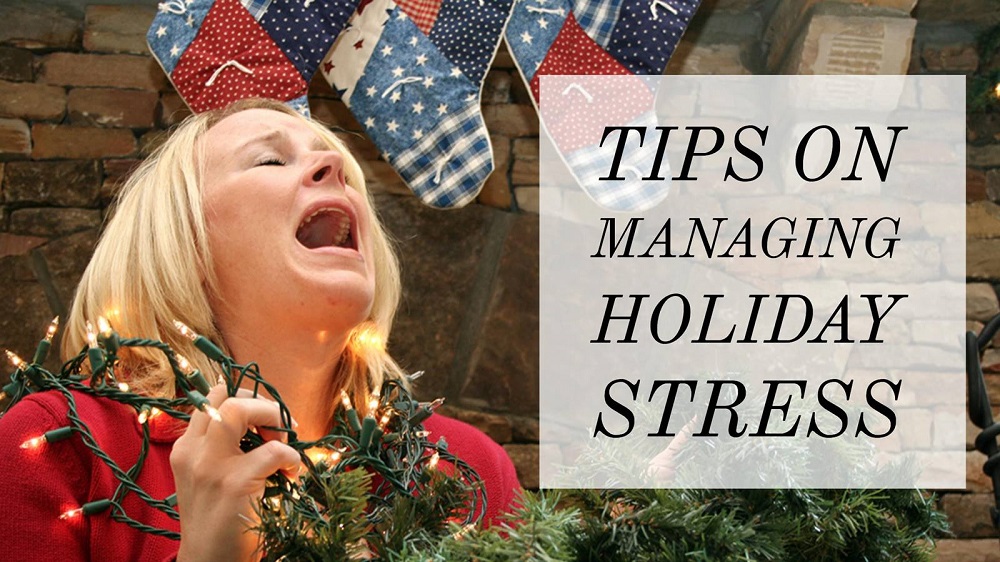 woman screaming stressed out over holiday stress tips