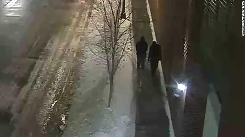 jussie smollett shown with attacker walking in chicago