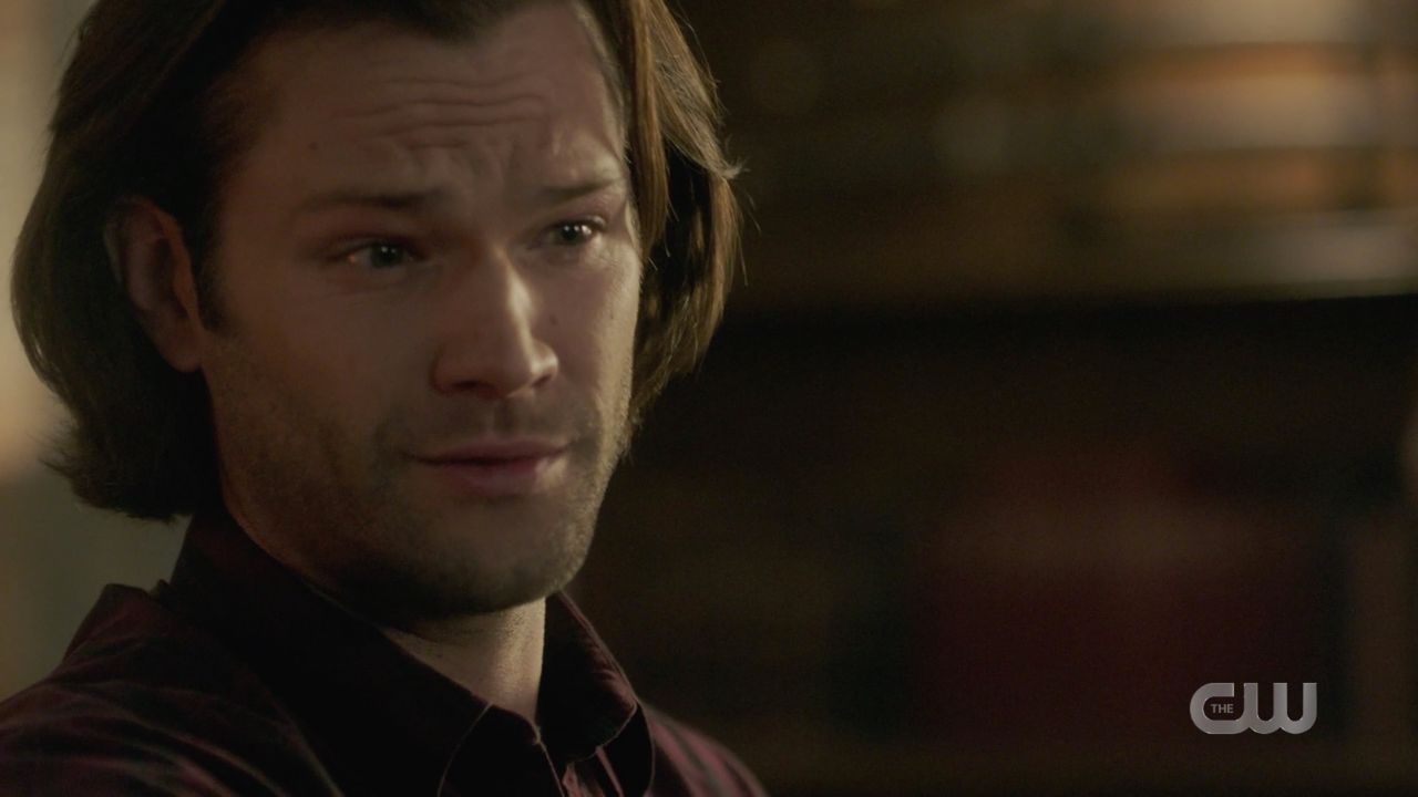 Sam Winchester fighting emotions with Jack in the Box