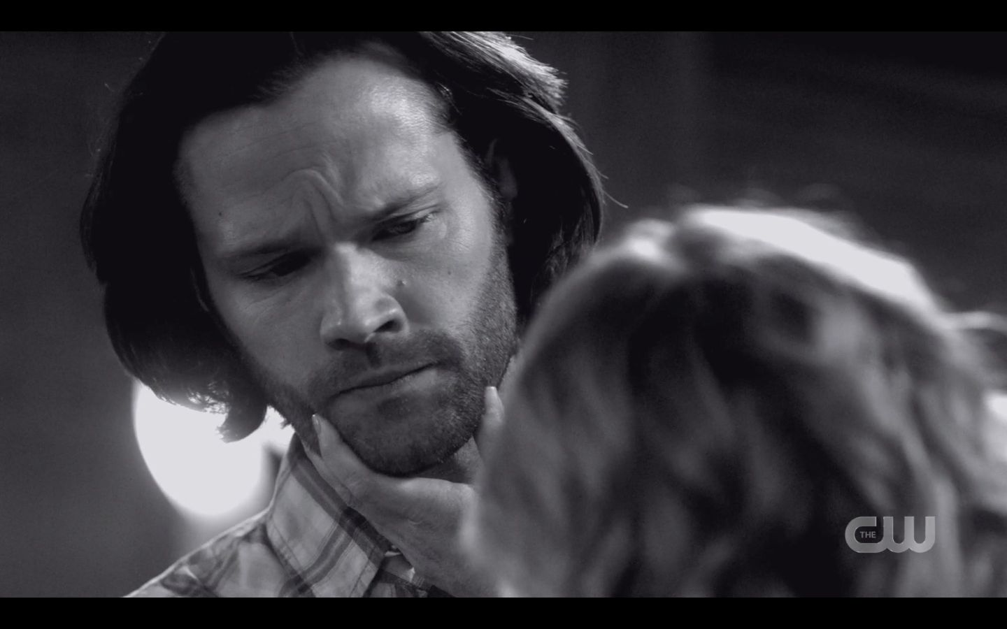 Sam Winchester reacts to Mary Samantha Smith stroking his cheek SPN 14.18