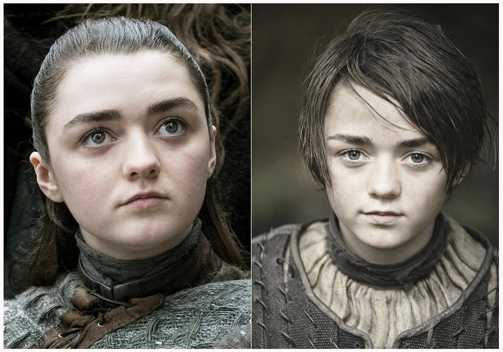 maisie williams as arya stark in game of thrones before after 2019