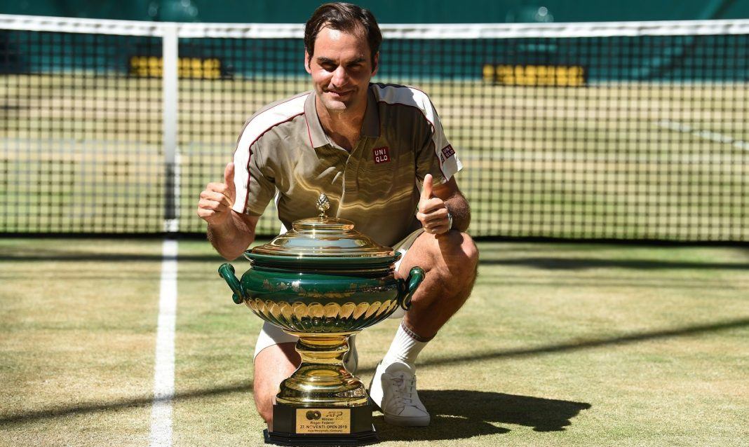 roger federer takes 10 halle title kyrgios rigging charge plus del potro out 2019 images
