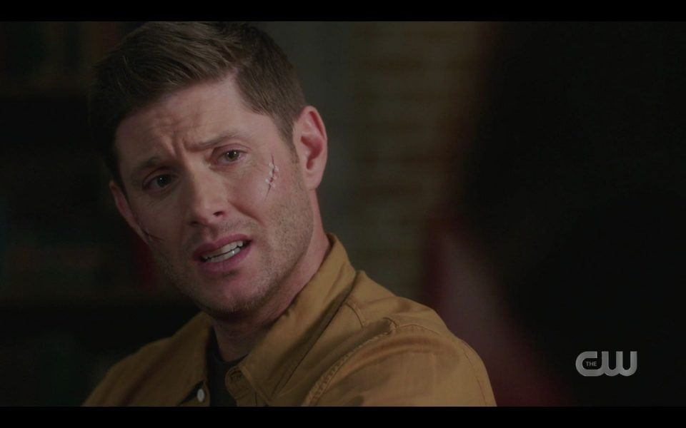 Dean Winchester frightened and tense with Sam SPN