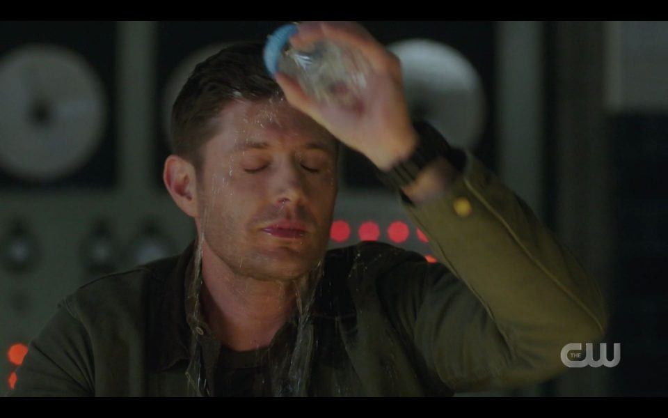 Sam Winchester rubbing Deans head with ice SPN