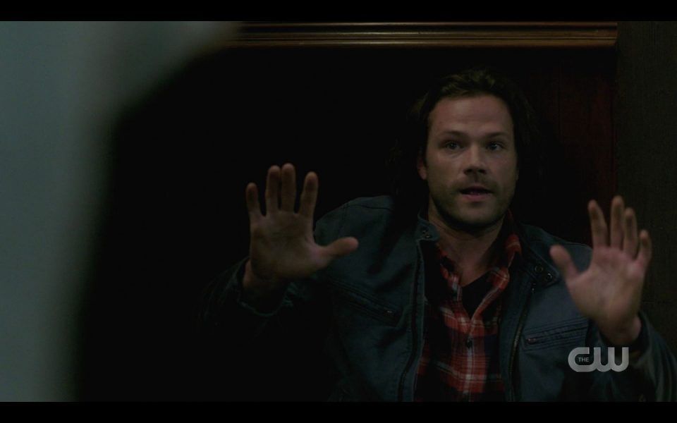 Younger brothers holding gun on Sam with hands up Supernatural