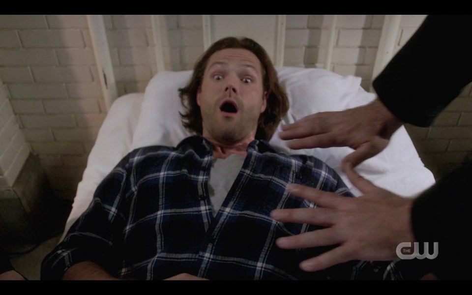 Sam Winchester waking up in hospital with gasp SPN 1507