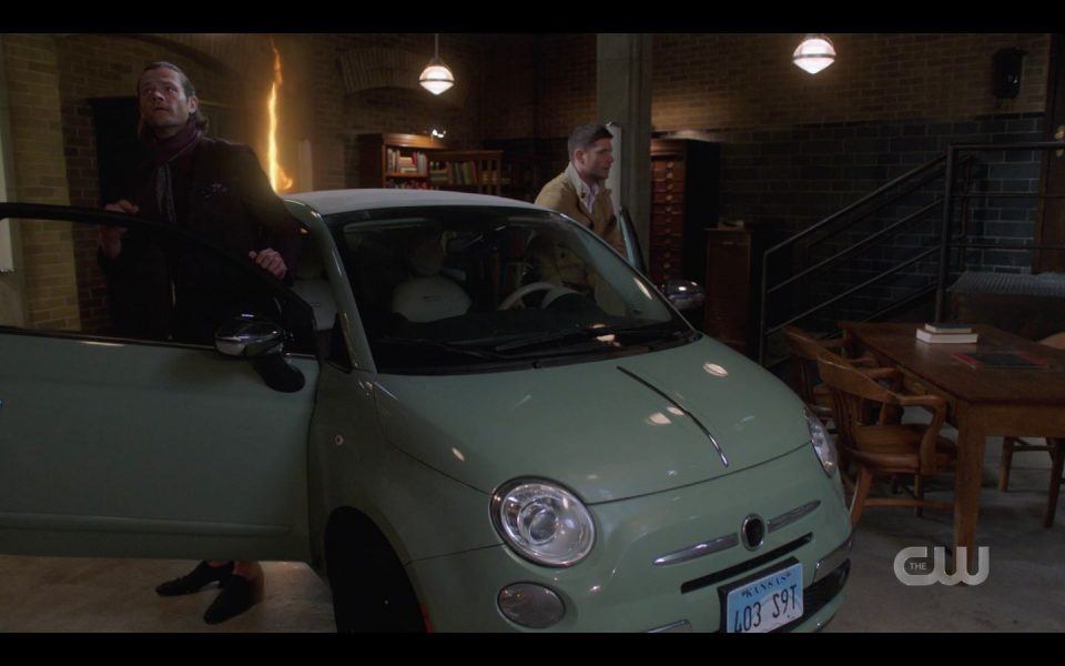 Gayed up AU Sam Dean Winchester getting out of VW bug car
