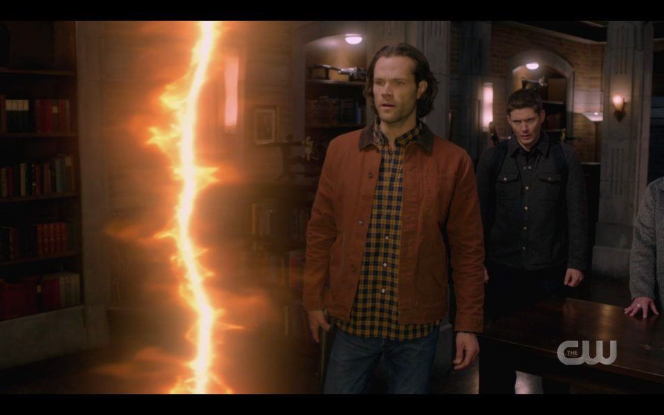 Sam by portal Jack has opened with red eyed demons SPN