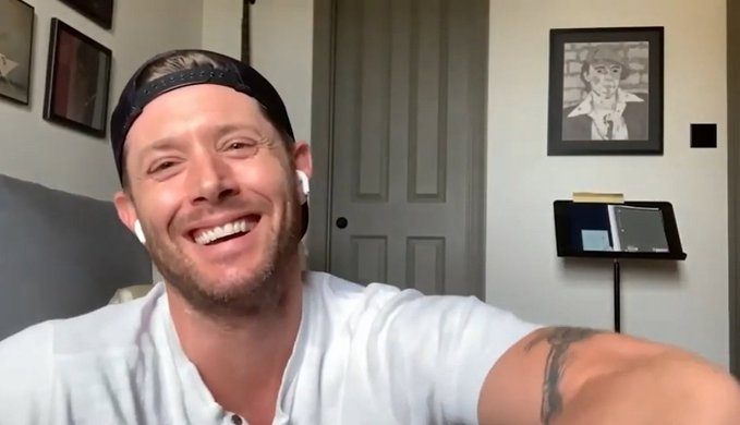 Jensen Ackles smiling during MTTG interview TV Line