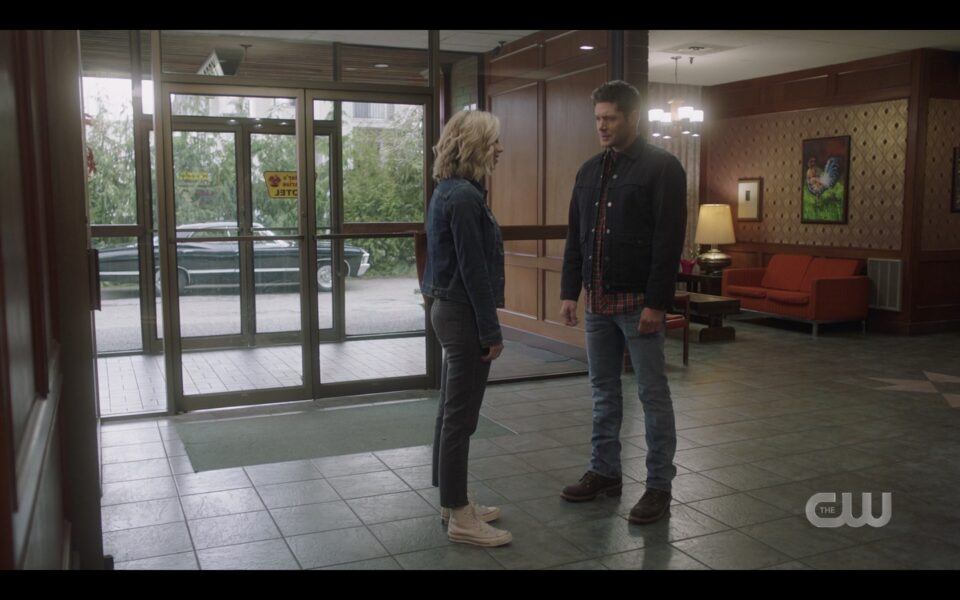 Present day Caitlin with Dean Winchester 1516