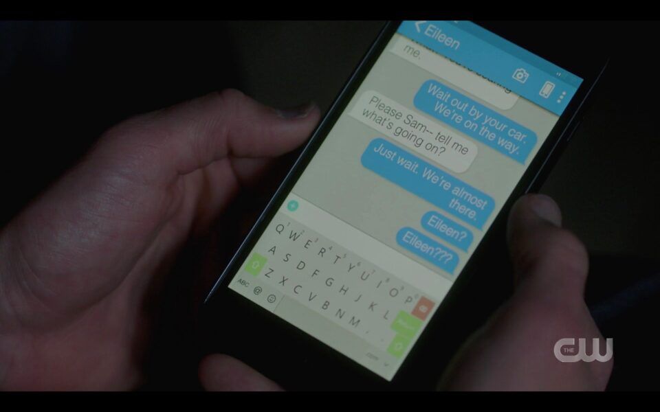 SPN Eileen text to Sam Winchester stops showing trouble 1518