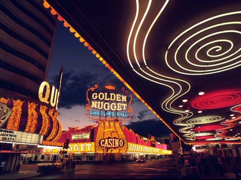 Las Vegas Golden Nuggest at Sunrise.