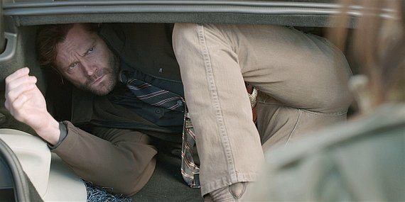 Jared Padalecki Walker legs spread open in trunk for Jensen Ackles.