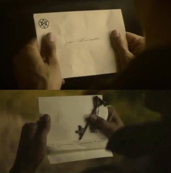 The Winchesters secret letter wtih demon fighting key