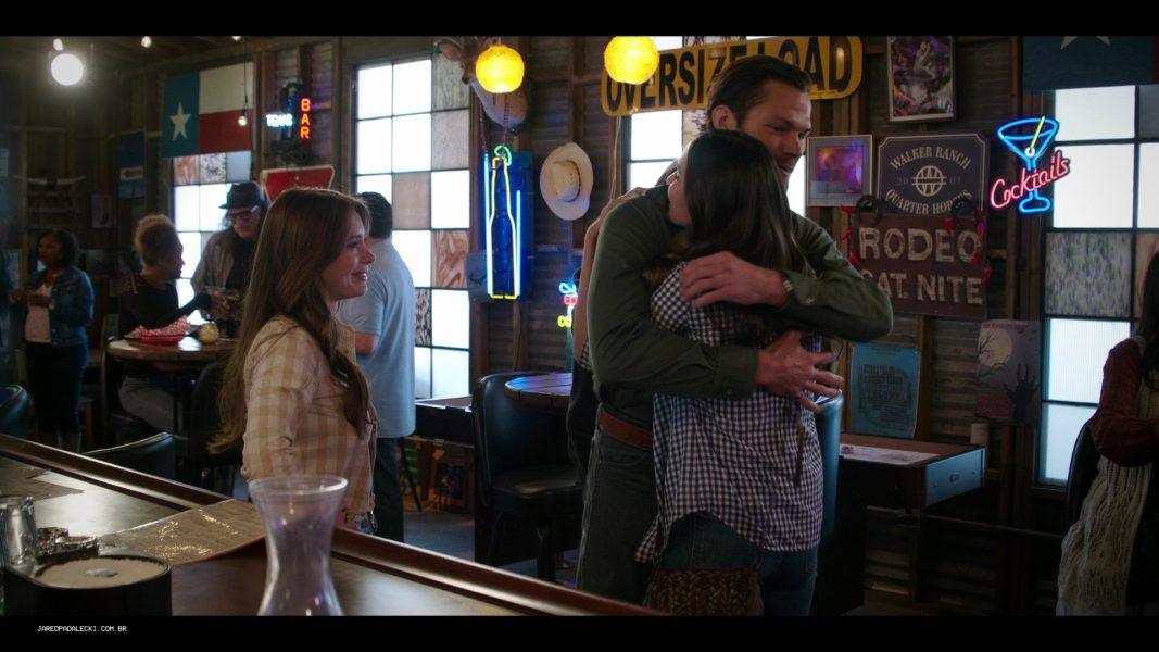 Jared Padalecki hugging Geri at Side Step.