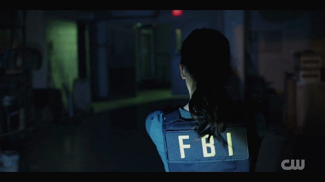 Walker Cassie FBI vest in dark hall season 4.