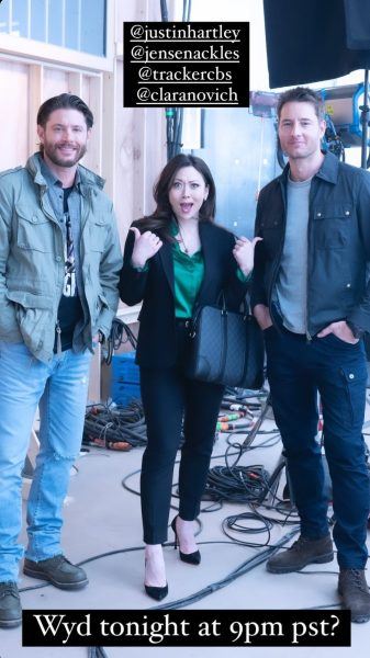 Trackers with Justin Hartley and Jensen Ackles in tight jeans