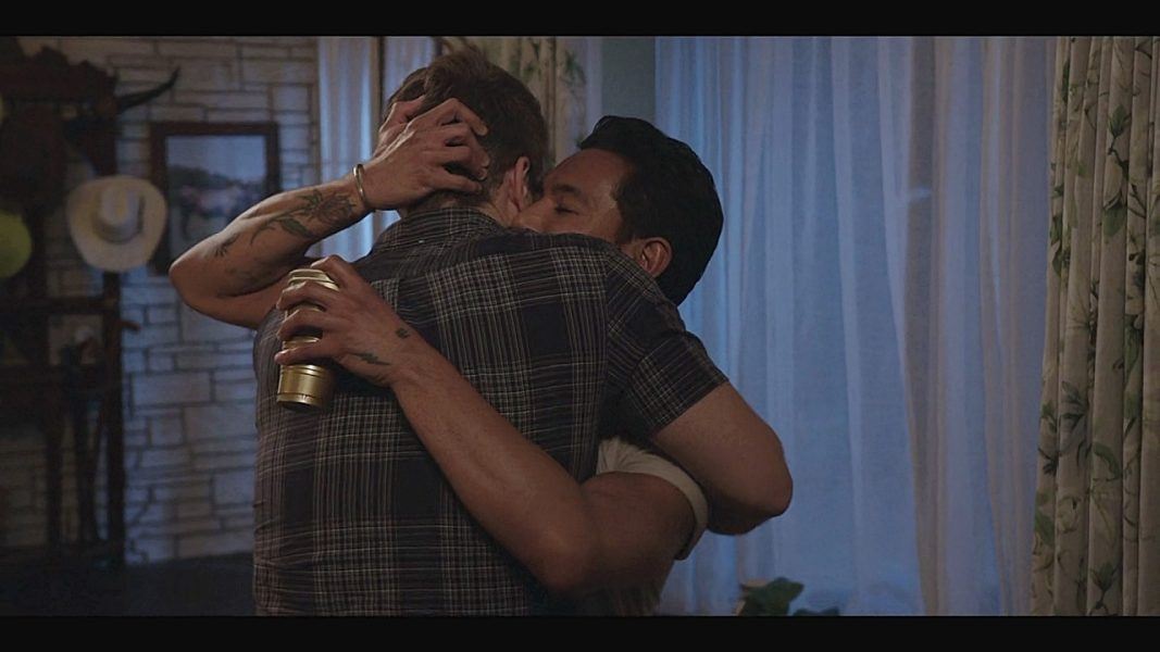 Gay Ben hugging gay Liam on Walker finale.